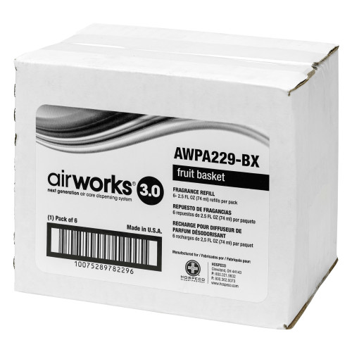 Airworks 3.0 Passive Air Freshener, Fruit Basket, 2.5 Fl. Oz./74 Ml, 6/bx, 8 Bxs/cs, Box Of 6 (AWPA229-BX)