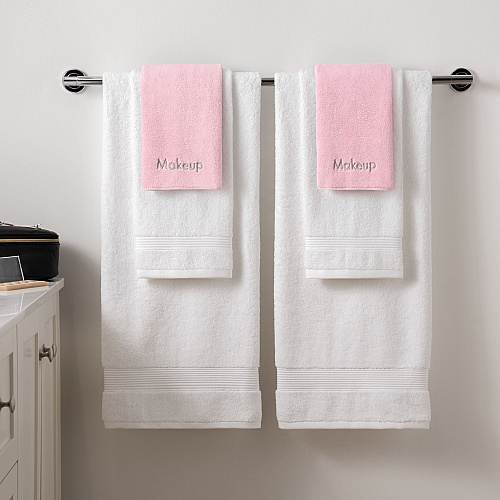 Coral Fleece Makeup Washcloth 13x13 Pink - Pack Of 6 (PNP-MU-PINK)