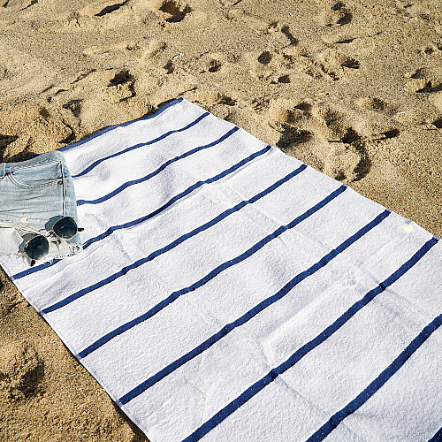 Las Rayas Beach Towel 30x60 Navy - Case Of 24 (BT-HS3060-15NV-CS)