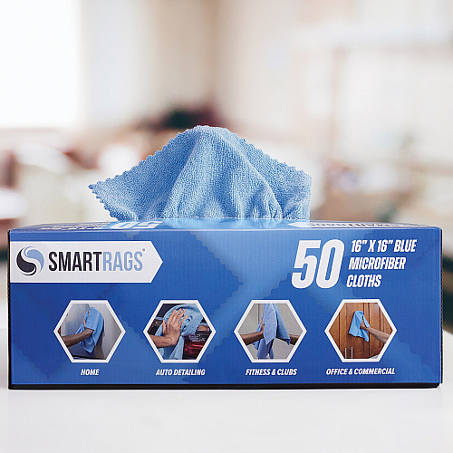 Smartrags Xl Microfiber 35 Gram 16x16 Blue, Case Of 400 (M931B)