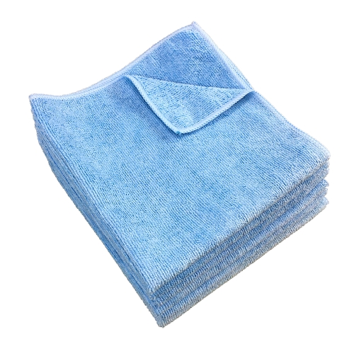 Microfiber Cloths 12x12 300 Gsm Half-fold Blue, Pack Of 12 (MFC3001212BL)