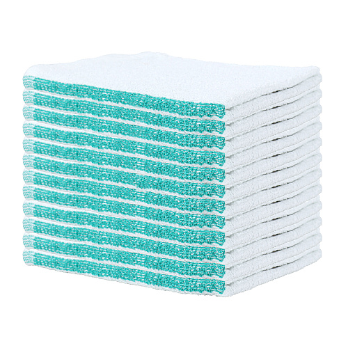 Qwick Wick Bar Mop Towel 30oz Green Stripe - Case Of 60 (N030-GR-5DZ)