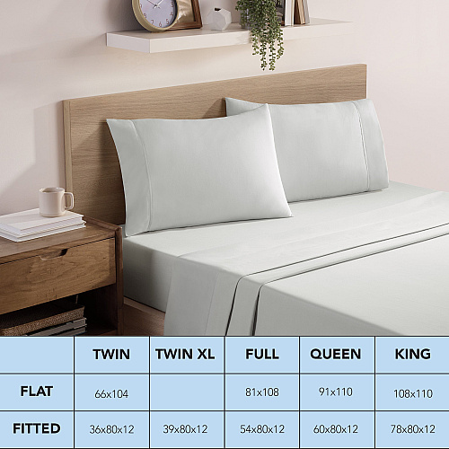 Host & Home Microfiber Fitted Sheets Twin - Gray W/ Black Hem - Case Of 24 (MFS-368012-GY)