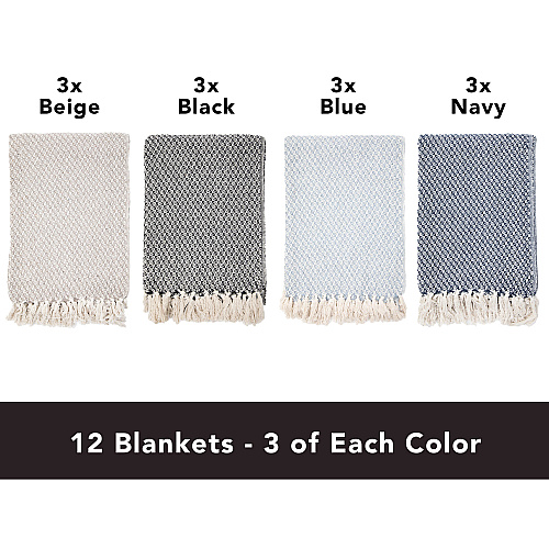 Common Ground Throw 50x70 Checkered Pattern - Case Of 12 (THROW-CHK-50X70-CS)