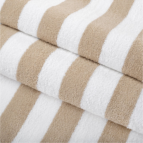 California Cabana Beach Towels 30x70 Beige - Case Of 24 (CABANA-BG-CS)