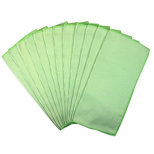 Smart Choice Waffle Cleaning Cloth 16x16 Green, Pack Of 12 (PNP915104G)