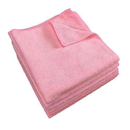 Smart Choice Microfiber Cloths 14x14 38gm Pink, Pack Of 12 (PNP915170P)
