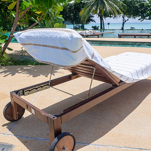 Las Rayas Chaise Cover 30x85 Beige - Pack Of 2 (CC-HS3085BG-2PK)