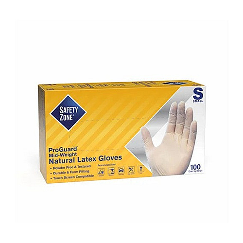 Safety Zone Latex Powder Free 5 Mil Gloves Natural Sm - Case Of 1000 (GRPR-SM-1-T)