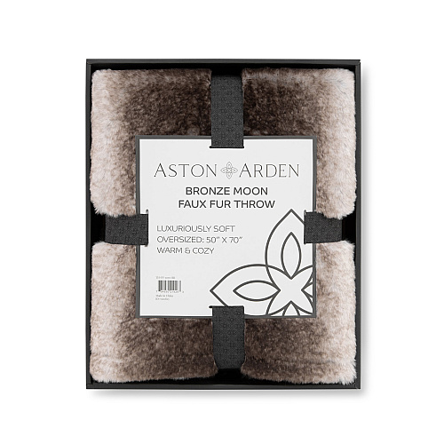Aston & Arden Bronze Moon Faux Fur Throw 50x70 Brown - Case Of 3 (TH-FF-5070-BR)
