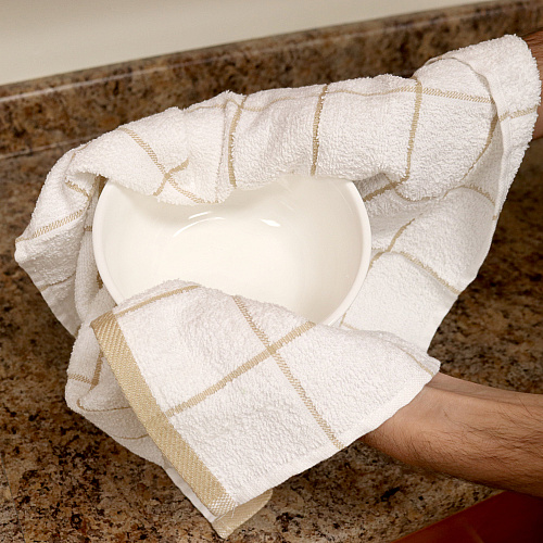 Cooks Linen Kitchen Towel 15x25 Tan - Pack Of 12 (KT-TAN)