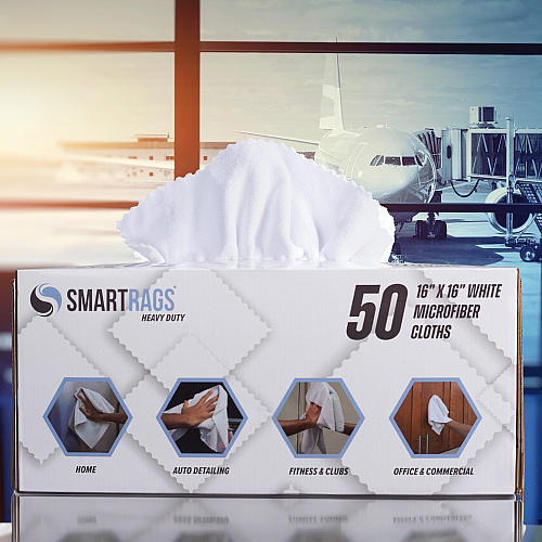 Smartrags Xl Microfiber 45 Gram 16x16 White, Case Of 400 (M930W)