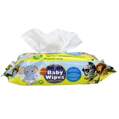 Baby Touch Baby Wipes, Unscented, 7" X 5.9", 80/pk, 24pks/cs, Case Of 24 Packs (82-2803)