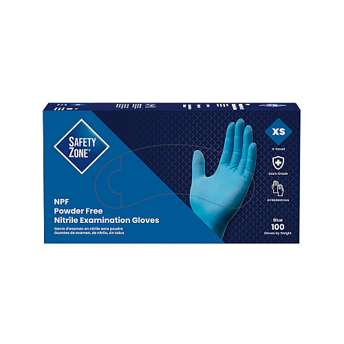 Safety Zone Npf Nitrile Powder Free 5.5 Mil Exam Gloves Blue Xs, Case Of 1000 (GL-N106FXS)