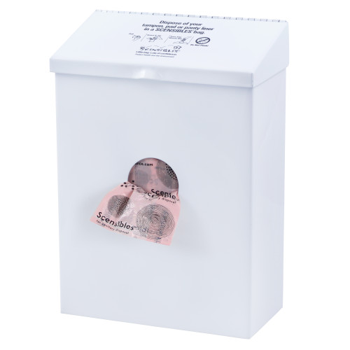 Scensibles Combination Receptacle Dispenser, White Metal, 11"x8"x4", 1 Each, 10/cs (CDWM)