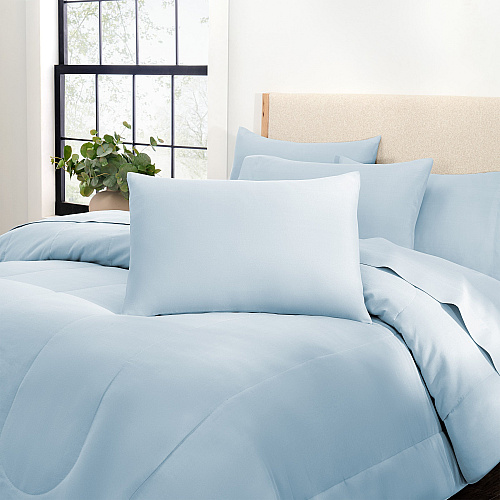 Family Essentials Bed In Bag 7pc Set - King - Blue - 1 Set (P-BIAB-KG-BL)