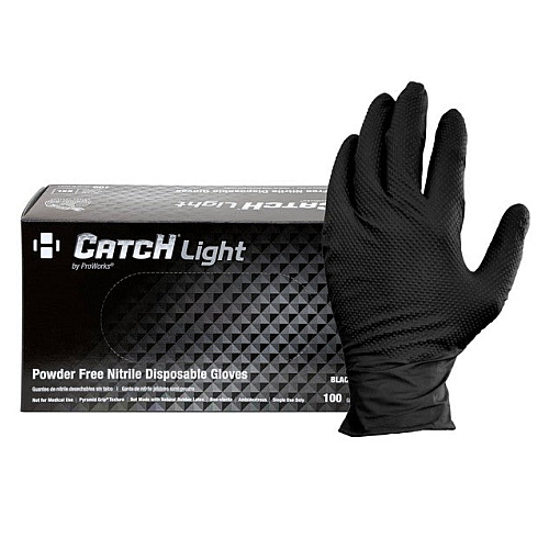 Catch Light By Proworks Nitrile Powder Free 6 Mil Gloves Black 2xl - Box Of 100 (GL-NT106BKFXX)
