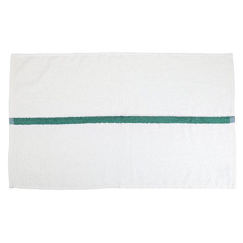Power Gym Hand Towel 16x27 Green Stripe - Pack Of 12 (PWR-1627-3GRCS)