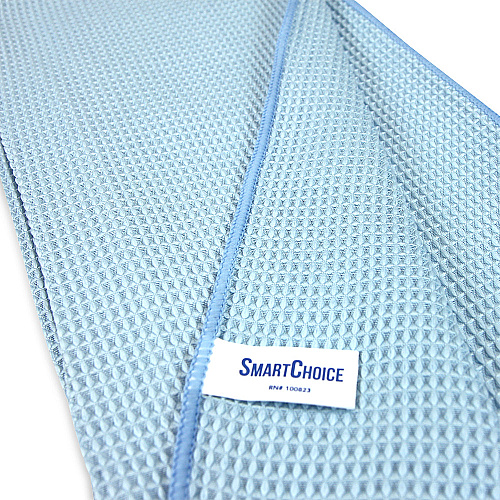 Microfiber Cloths Waffle 335 Gsm Blue 16x16 15 Dz/cs, Pack Of 12 (MFCWA3351616BL)