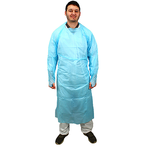 Impact 55 In. Isolation Gown L/s Elastic Wrists, Blue, 100/cs, Case Of 100 (MCPE-55B)