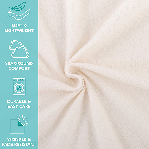 Cozy Soft Polar Fleece Throw Blanket 50x60 Tofu (ivory) - Pack Of 6 (P-FCPL-6PK-IV)
