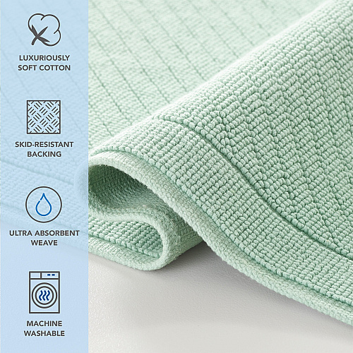 Host & Home Cotton Bath Mat 17x24 Silt Green - 1 Each (P-HH-BM-1724-GR)