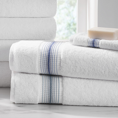 Aston & Arden Turkish Striped 6pc Towel Set Slate Gray - 1 Set (PNP-BST-STT-SLT)