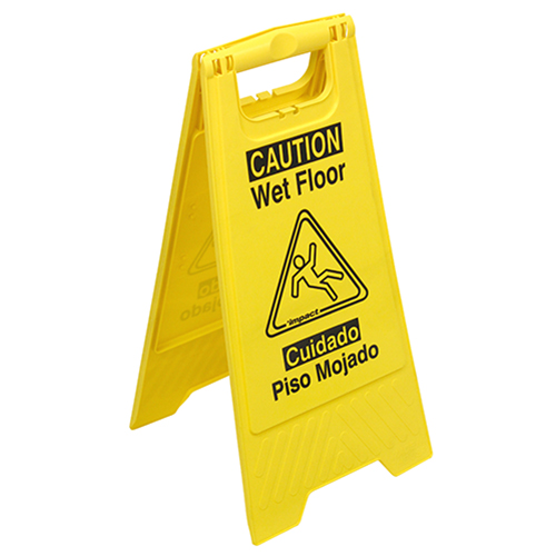 Sign Wet Floor Yellow Black, Case Of 6 (9152W)