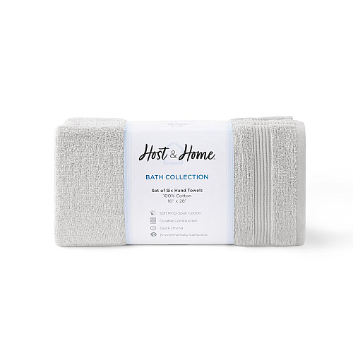 Host & Home Hand Towel 16x28 Light Grey - Case Of 60 (HT-HH1628-LG-CS)