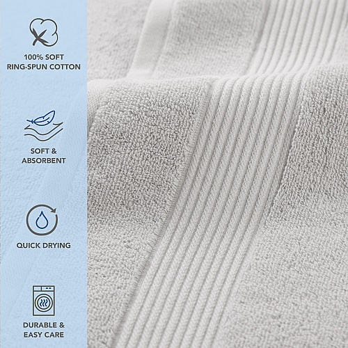 Host & Home Bath Towel 27x54 Light Grey - Case Of 24 (BT-HH2754-LG-CS)