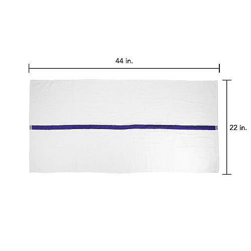 Power Gym Bath Towel 22x44 Blue Stripe - Case Of 60 (PWR-2244-6BCS-CS)