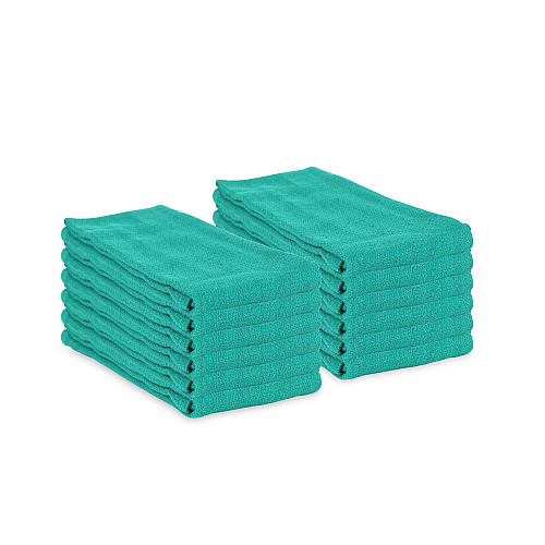 Huck Cotton Cleaning Towels 16x26 Green - Pack Of 12 (ABSBNT-HGRN)