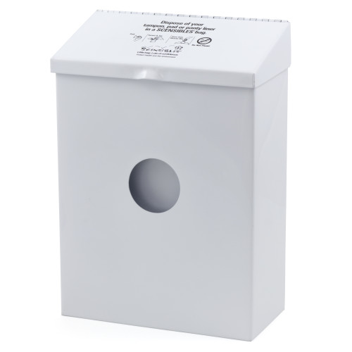 Scensibles Combination Receptacle Dispenser, White Metal, 11"x8"x4", 1 Each, 10/cs (CDWM)