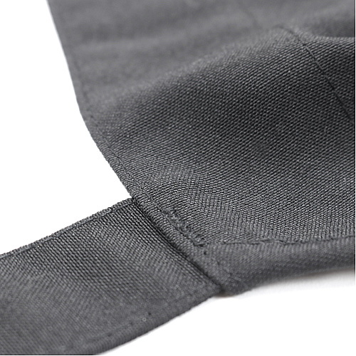 Mariposa Bib Apron 33x30 Black - Pack Of 12 (APRN-B-SPUN)