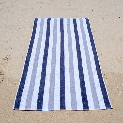 Cabo Cabana Beach Towel 30x70 Black/grey - Case Of 24 (CABOCABANA-BK/GY-CS)