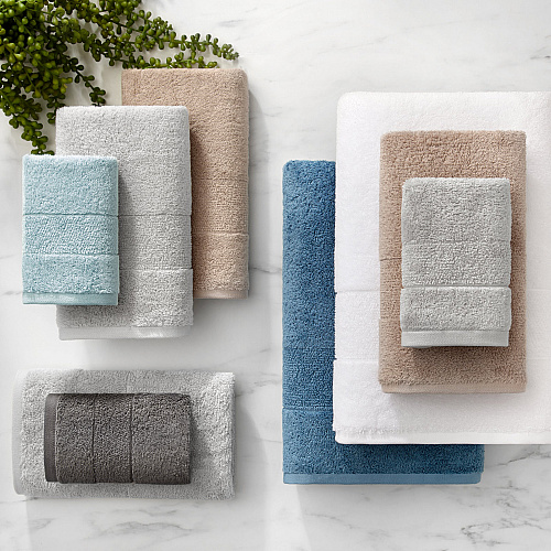 Aston & Arden Turkish Solid Washcloth 13x13 Pewter - Pack Of 8 (WC-TS-1313-1.75-PTR)
