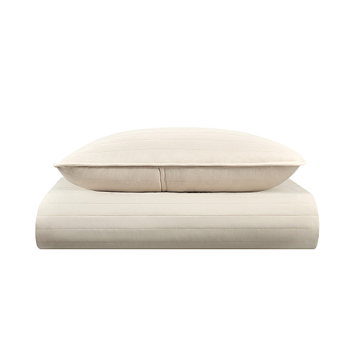 Host & Home Brushed Microfiber Quilt Set - Twin, Taupe - Case Of 4 (MFQT-TWSET-TP)