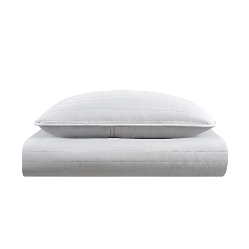 Host & Home Brushed Microfiber Quilt Set - Twin, Light Gray - 1 Set (P-MFQT-TWSET-LG)