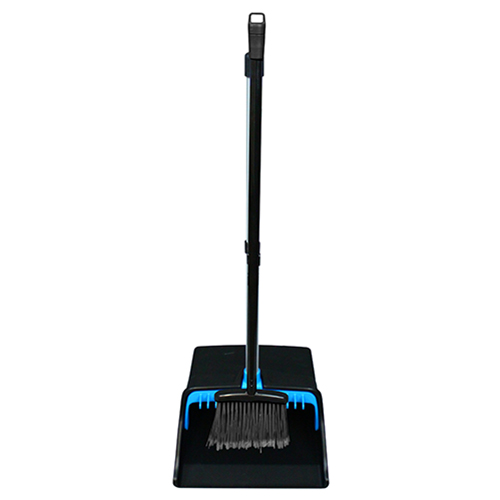 Impact Lobby Dustpan Pvc Handle With Broom, Black/blue - 1 Each (T0014-00)