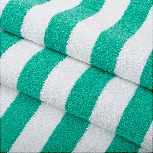 California Cabana Beach Towels 30x70 Green - Case Of 24 (CABANA-GR-CS)