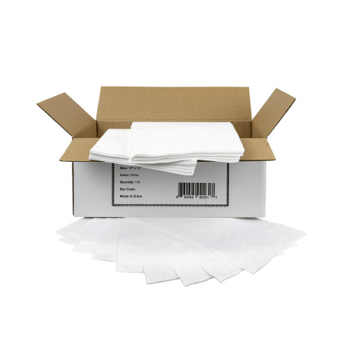 Disposable Microfiber Towel, White 12" X 12", 150/box, 8 Boxes/case, Box Of 150 (DTMF12WH)