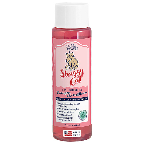 Bobbi Panter Signature Shaggy Cat Shampoo & Conditioner, Vitamin E, Jojoba Oil, And Aloe Vera - 13 Oz Bottle (BP00097)
