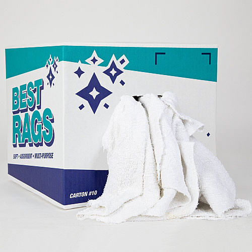 W50cb Wall Washing Terry Wipers White - 10lb Box (N-W50CB-10)