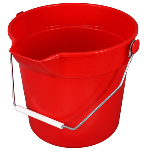 Bucket 10 Quart Deluxe Red, Case Of 12 (5510RS)