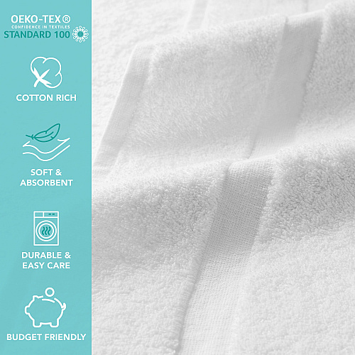 Admiral Hospitality Bath Towel 25x54 White - Pack Of 12 (P-ADM-BATH-13.5)