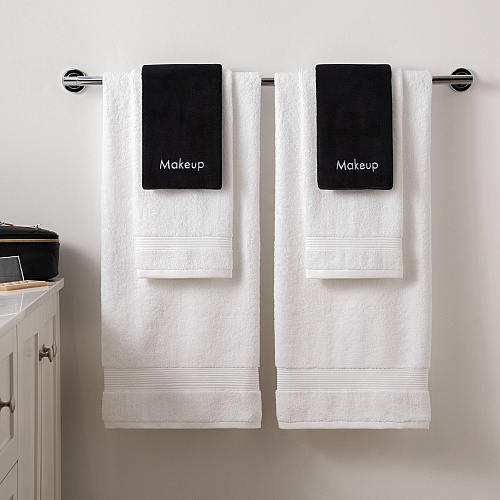 Coral Fleece Makeup Washcloth 13x13 Black - Case Of 108 (MU-BLACK-CS)