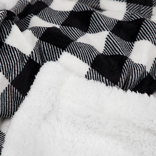 Buffalo Plaid Throw 50x70 - Black & White - 1 Blanket (THROW-BLKPLD-50X70)