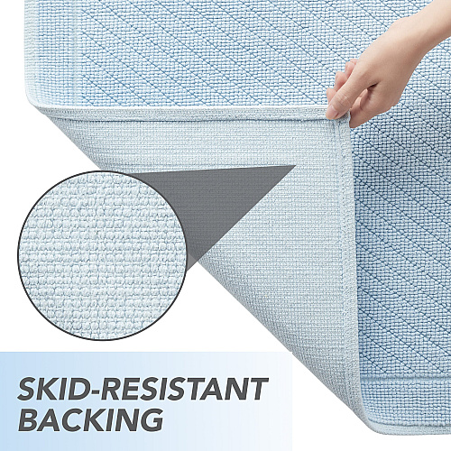 Host & Home Cotton Bath Mat 20x60 Light Blue - Case Of 4 (HH-BM-2060-LB)