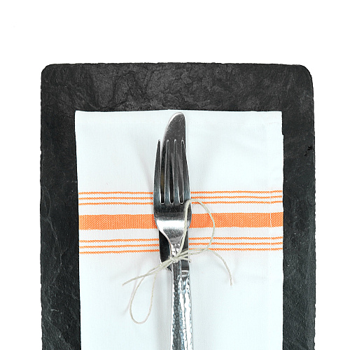 Mariposa Bistro Napkin 18x22 Orange Stripe - Pack Of 12 (BISTRO-ORG)