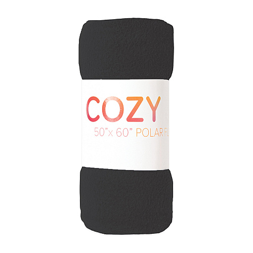 Cozy Soft Polar Fleece Throw 50x60 Black - Case Of 12 (FLC-PLR-5060-BK)